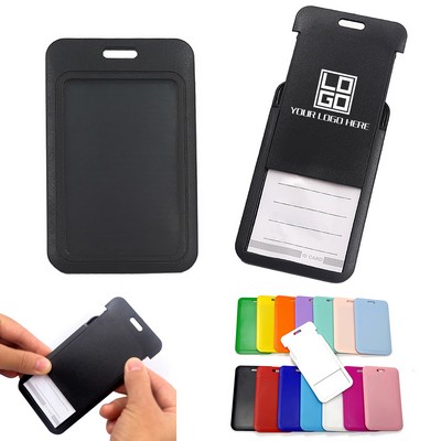 Vertical Sliding ID Badge Plastic Holder