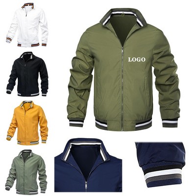 Men's Windproof Jacket for Spring and Autumn Seasons