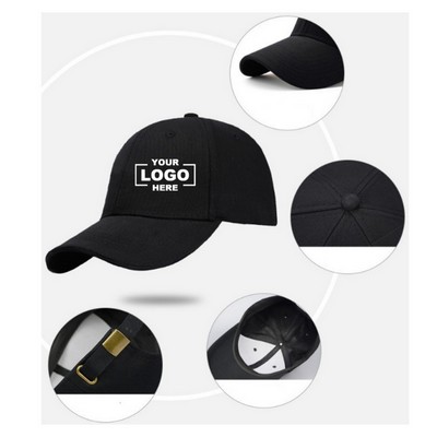 Structured Cotton Baseball Cap for Men and Women