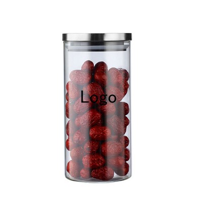 Glass Jar W/ Stainless Steel Lid