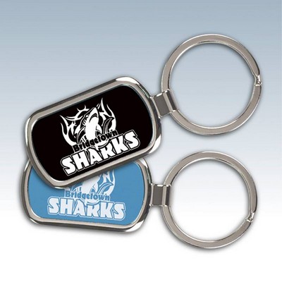 Chrome Rectangle Key Chains