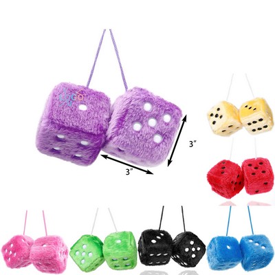 Purple Vintage Square Soft Plush Dice