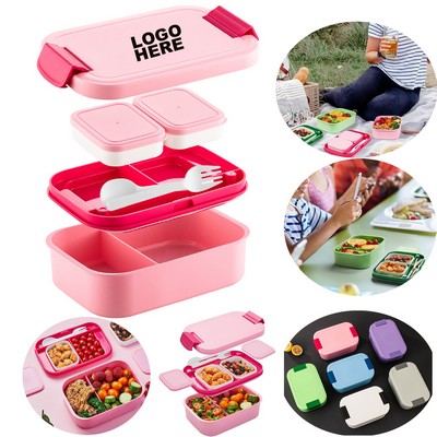 Custom Office School Food Storage Container Stackable Bento Lunch Box for Adults & Kids