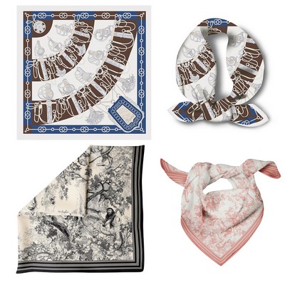 Square Imitation Silk Scarf