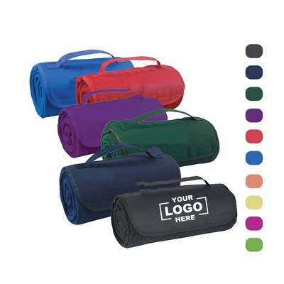 Roll Up Portable Outdoor Fleece Blanket Mat