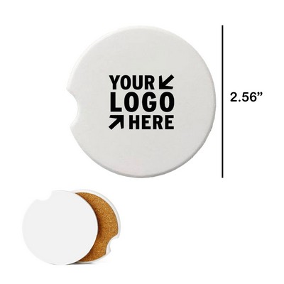 2.56" Absorbent Ceramic Car Coaster