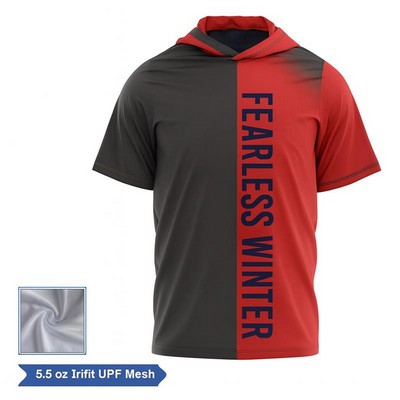 UPF Mesh Short Sleeve Hooded T-Shirt Unisex