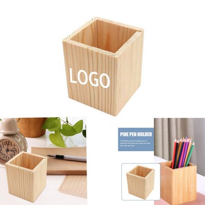 Wooden Pen Container