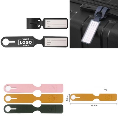 Vibrant PU Leather Luggage Tag for Travelers