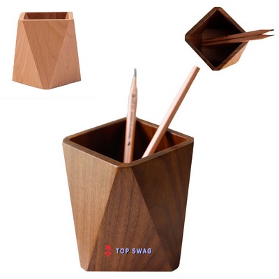 Custom Wooden Desk Pencil Holder
