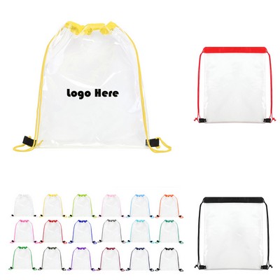 Transparent PVC Cinch Backpack