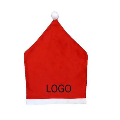Christmas Chair Back Cover Santa Claus Hat