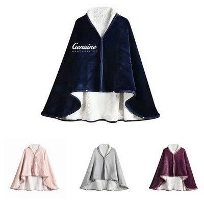 Cosy Flannel Microfiber Shawl Blanket