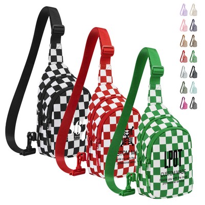 Plaid Crossbody Sling Bag