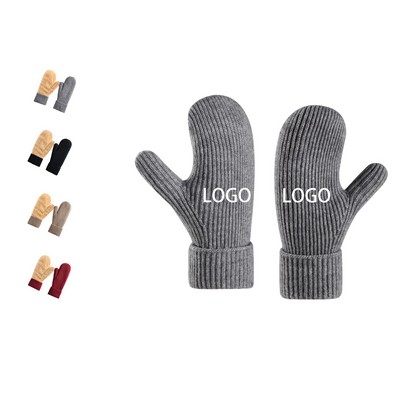 Outdoor Warm Knit Mittens