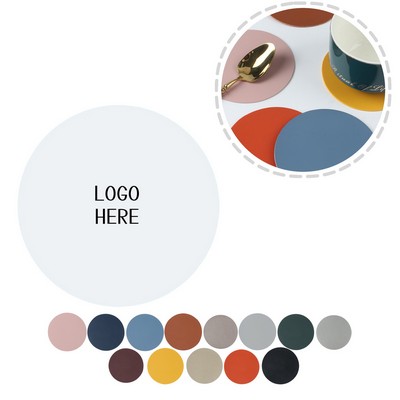 PVC Leather Round Coaster