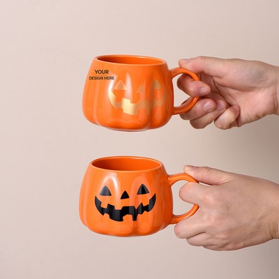 13.5 Oz. Smiling Pumpkin Ceramic Mug