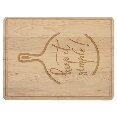 11 1/2" x 8 3/4" Maple Cutting Board with Drip Ring