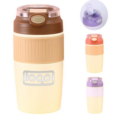 14oz Stainless Steel Vacuum Insulated Bottles w/ Straw