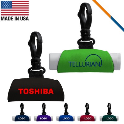 Lea Neoprene Lip Balm Swivel Snap Hook Sleeve