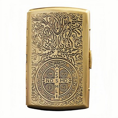 Ultra Slim 12-Cigarette Copper Alloy Metal Case for Everyday Carry