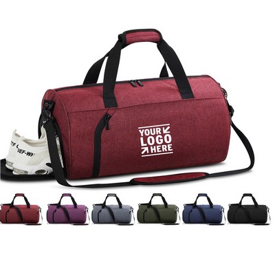 Women Men Water Resistant Adjustable Workout Pouch Gym Sports Bag with Shoe Compartment