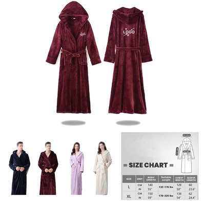 Luxurious Fleece Hooded Robe