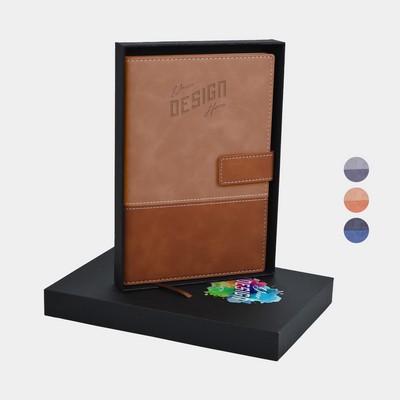 TiTUS® A5 Velveteen Business Notebook – PU Buckle, Bookmark & Gift Box