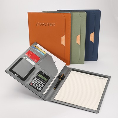 Multi-Functional A4 PU Leather Folder