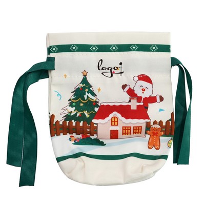 Reusable Canvas Drawstring Candy Fruits Treats Bags