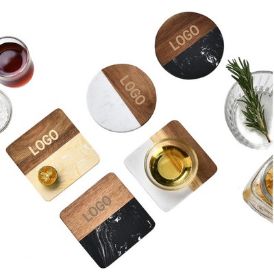 Marble Acacia Coaster