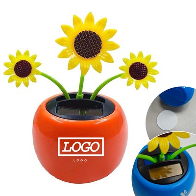 Auto-Swing Solar Sunflower Car Ornament