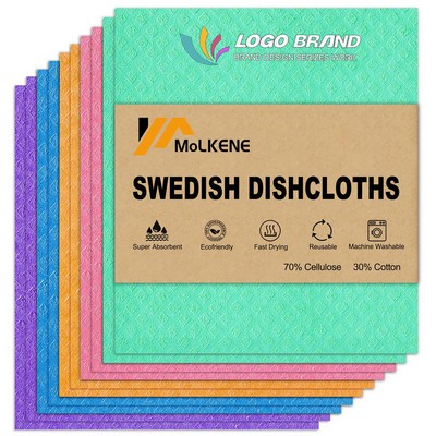 Reusable Swedish Dishcloths Eco-Friendly Cleaning Towels