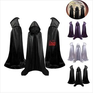 Halloween Satin Gothic Hooded Cape