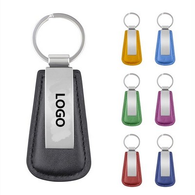 PU Leather Metal Key Tag