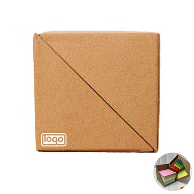 Desk Square Sticky Memo Note Cube Organizer
