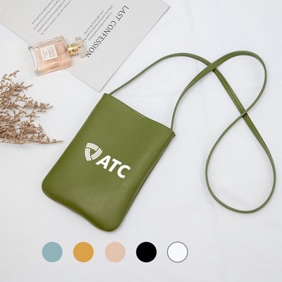 Minimalist Soft Leather Crossbody Phone Bag