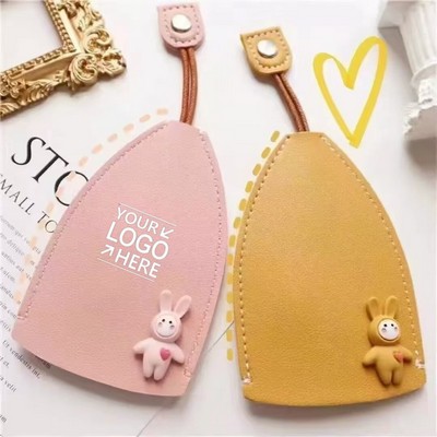 Fashion Rabbit Pull Rope Key Holder Cute Cartoon Car Keychain for Women