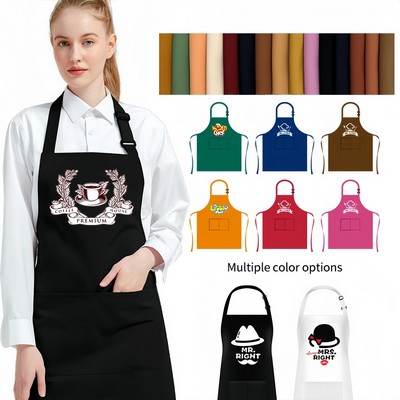 Adjustable Strap Kitchen Apron With Pocket