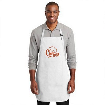 Custom Full-Length Adjustable Apron with Pocket (24" x 35")