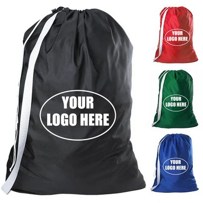 Nylon Laundry Bag with Shoulder Strap