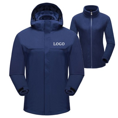 Men's Solid Color 3-in-1 Jacket