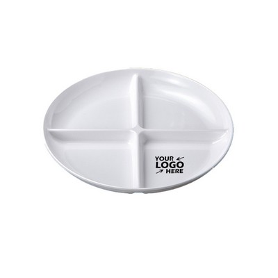 10" Melamine Plate 4 Compartment