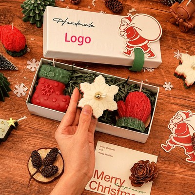 Christmas-Themed Glove Scented Candle Gift Set