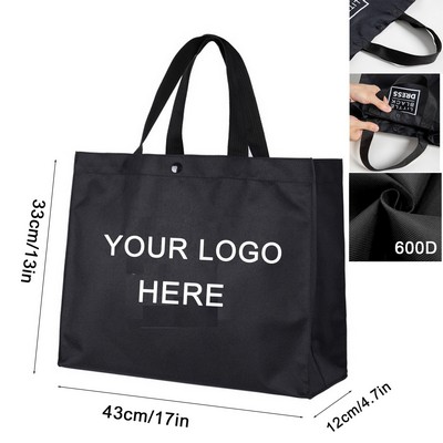 600D Oxford Fabric Large-Capacity Foldable Shopping Tote Bag