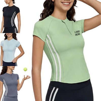 Slim-Fit Performance Half-Zip Yoga Top
