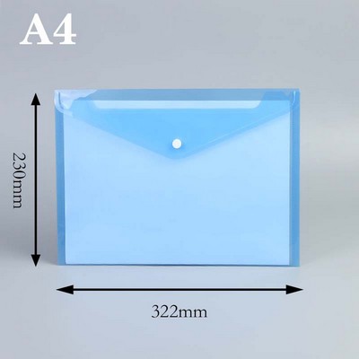 Durable PP Snap Closure Plastic Document Bag Envelope