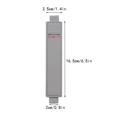 PU Leather Portable Pen Holder With Elastic Band