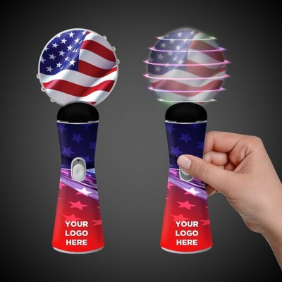Patriotic LED 9" Coin Spinner Wand