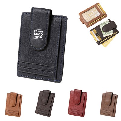 Magnetic Leather Money Clip